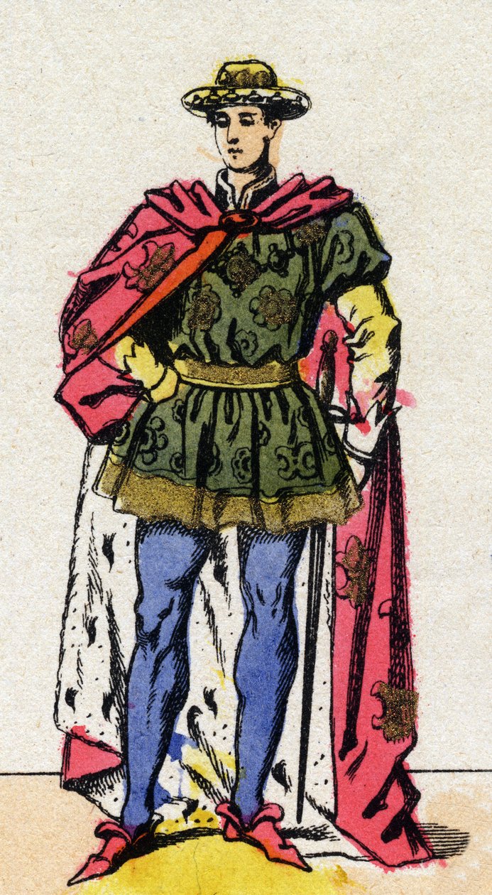 Portrét francouzského krále Karla VII. (1403-1461). od French School