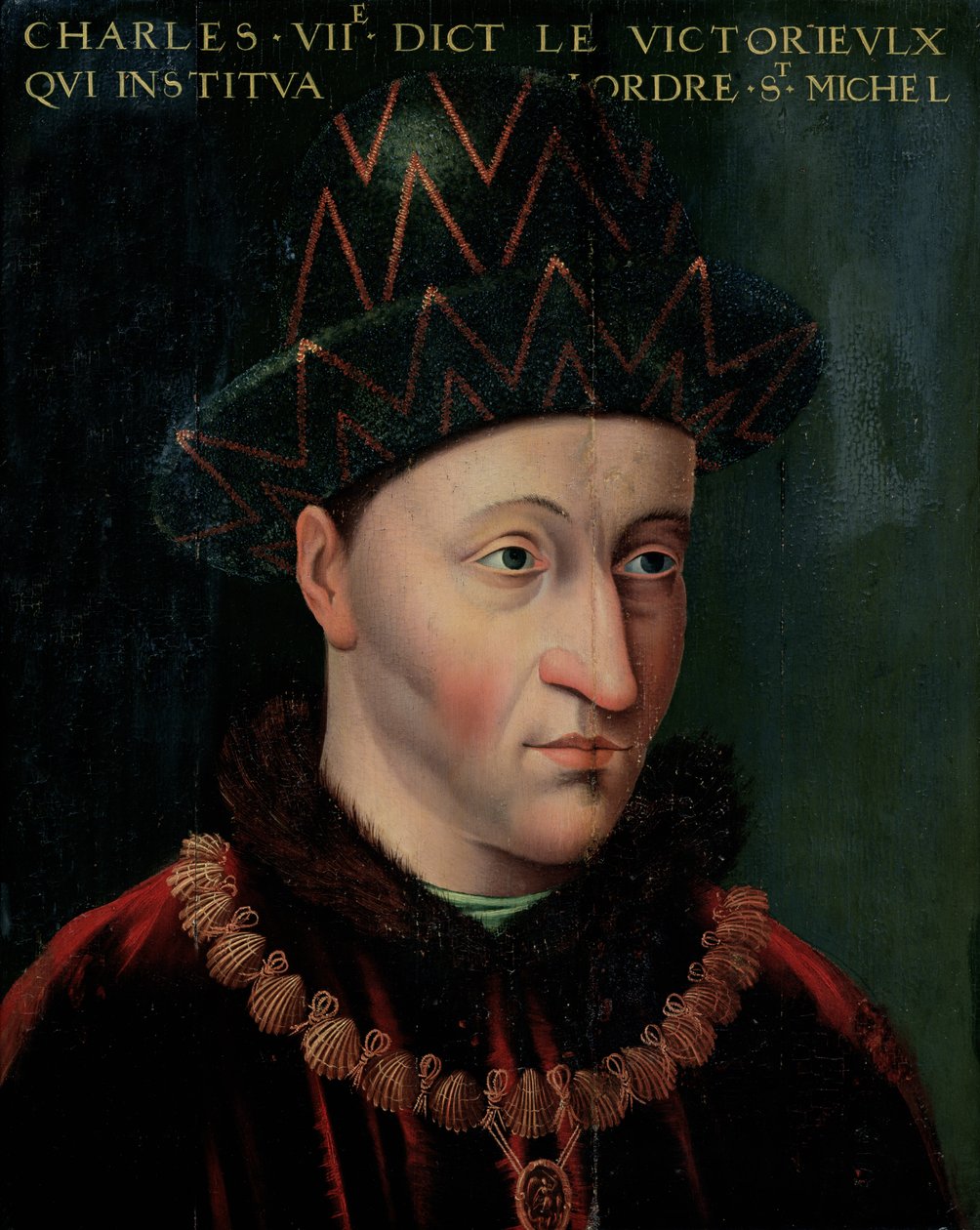 Portrét Karla VII. (1403–1461) od French School