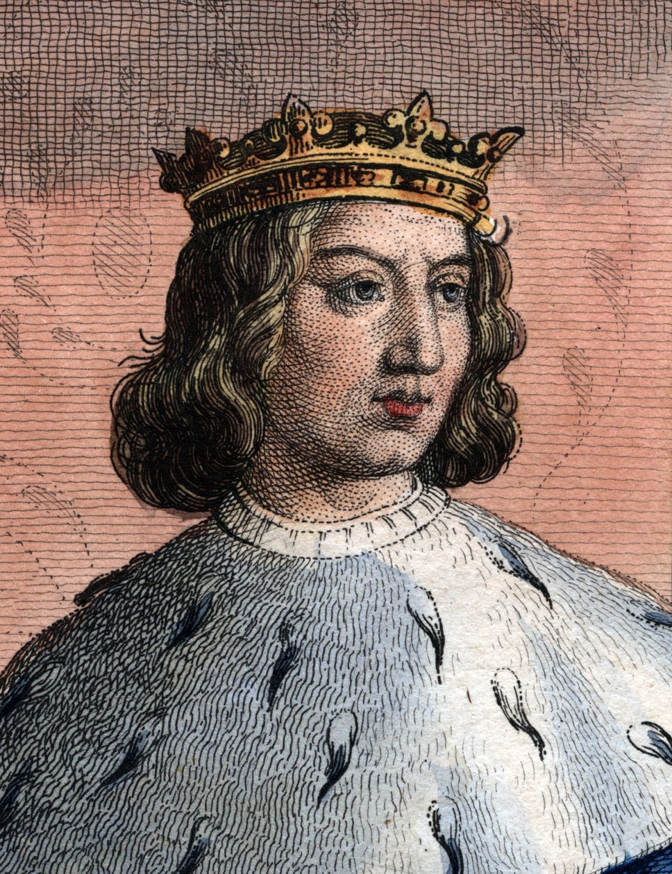 Portrét francouzského Karla V., zvaného Moudrý (1338-1380), francouzského krále. od French School
