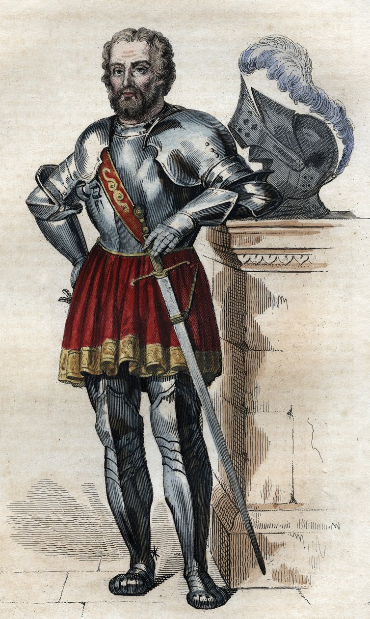 Portrét Chevalier de Bayard (1475-1524), francouzský voják. od French School