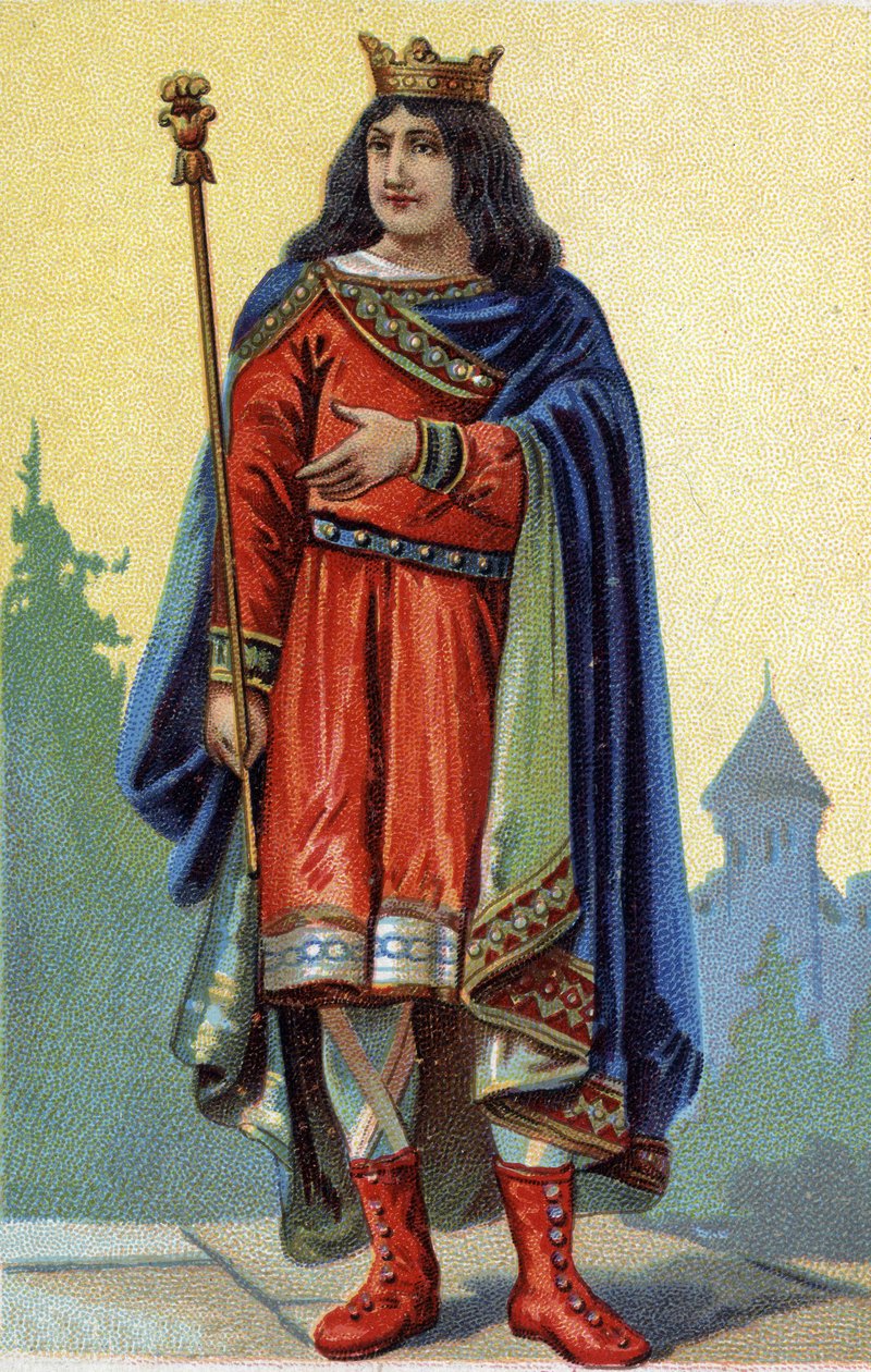 Portrét Childeberta III., krále franků v letech 695 až 711. od French School