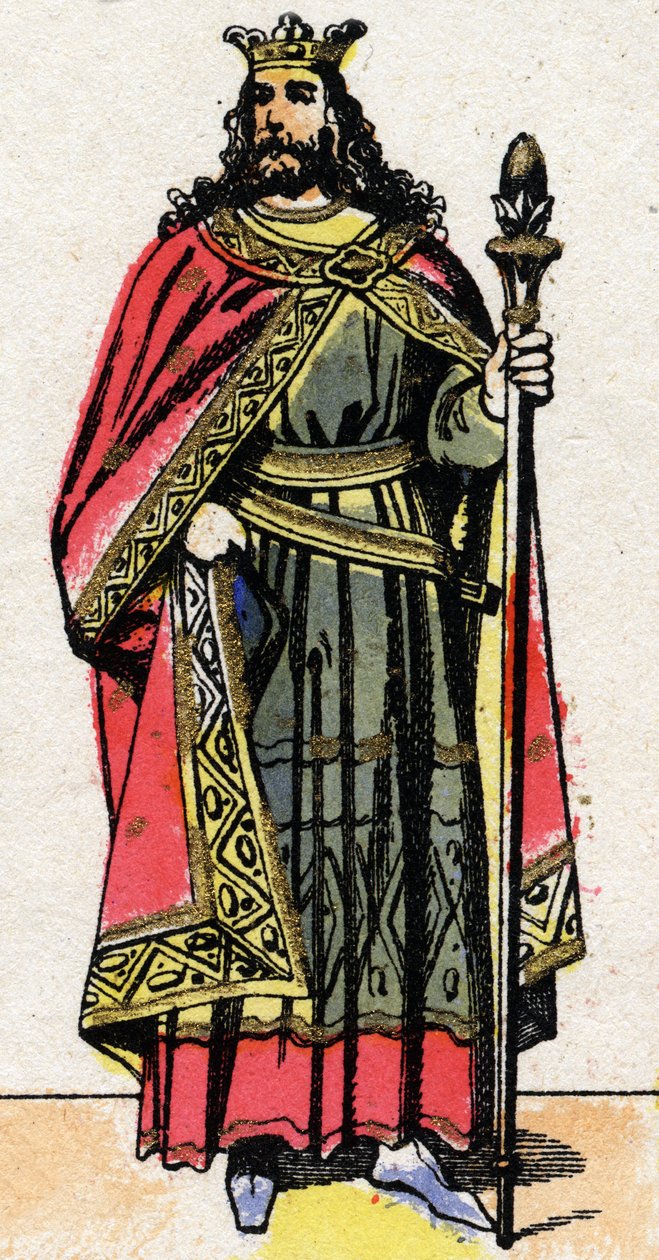 Portrét Childeberta II. (v. 570 - 596), krále Austrasie. od French School