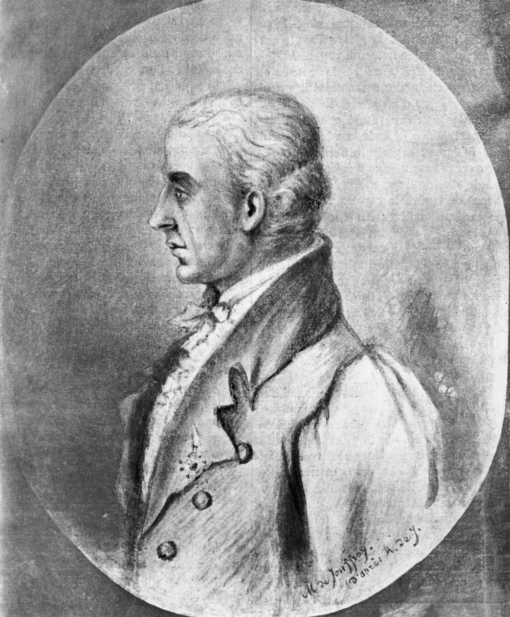 Portrét Claude-Francois-Dorothee, markýze de Jouffroy dAbbans, po roce 1776 od French School