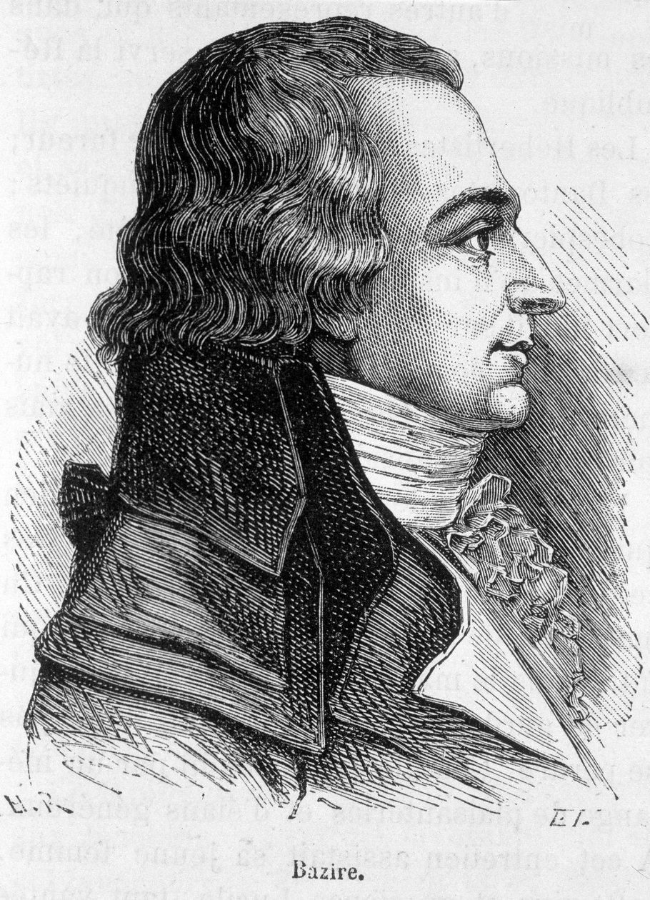 Portrét Claude Basire nebo Bazire (1764-1794), francouzský politik - v „“L’Histoire de France““ od Henriho Martina od French School