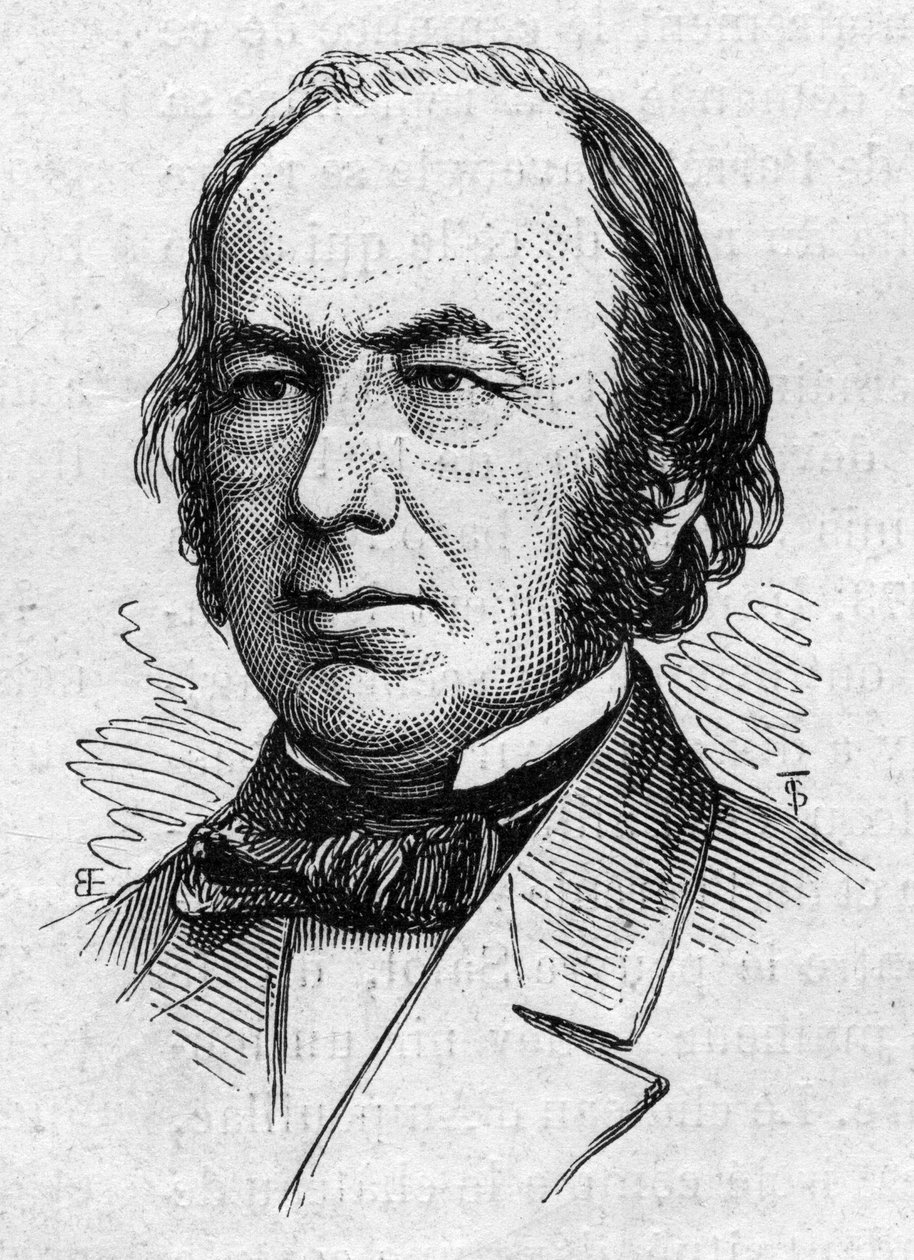Portrét Clauda Bernarda (1813-1878), francouzského lékařského fyziologa a akademika. Rytina v „“ Le Monde Illustré““ č. 883 ze 14. března 1874. od French School
