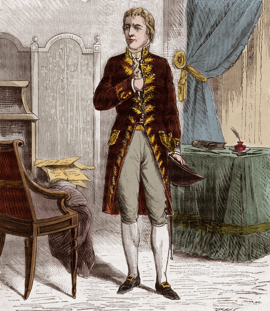 Portrét Clauda Louise, hraběte Bertholleta (1748-1822), francouzského chemika - Claude-Louise Bertholleta (1748-1822), francouzského lékaře a chemika - Rytina v „” Sciences à la range de tous – fyzika et chimie populaires”” od Alexise Klerik - Konec 19. st od French School