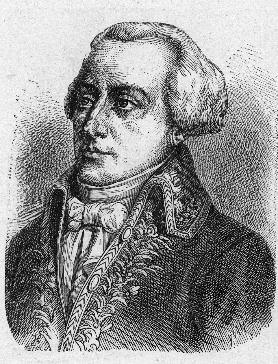 Portrét Claude Louis Petiet (1749 - 1806), válečný komisař. Rytina z roku 1889. Soukromá sbírka. od French School