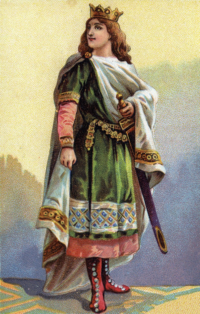 Portrét Clotaire (Clothaire) III., krále franků (652-673). od French School