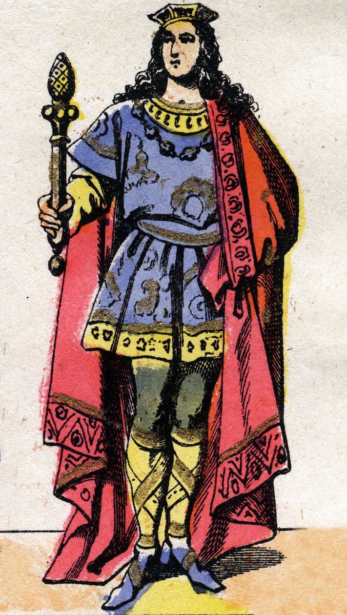 Portrét Clotaire (Clothaire) III., krále franků (652-673). od French School