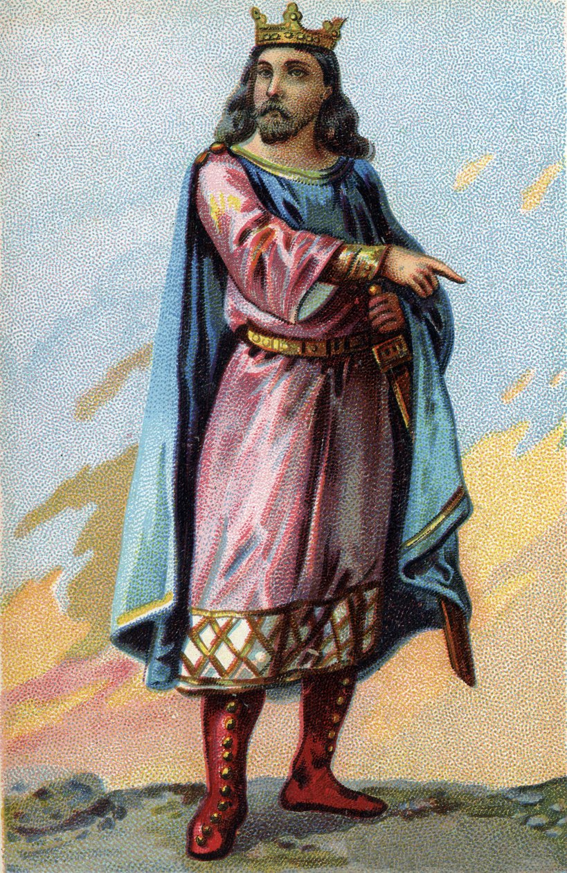 Portrét Clotaire (Clotaire) II., krále Franků (584-629). od French School