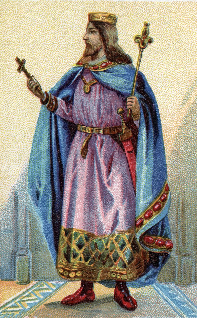 Portrét Clovise, krále franků v letech 481 až 511. od French School