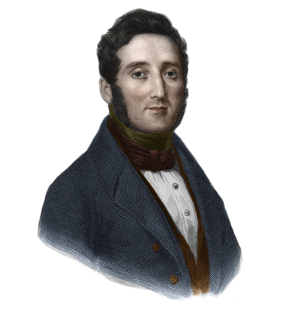 Portrét hraběte Hippolyte Francois Jaubert (1798-1874), francouzský politik a botanik. v „Knize řečníků“ od Louise de Cormenin Timona. 1842. Soukromá sbírka. od French School
