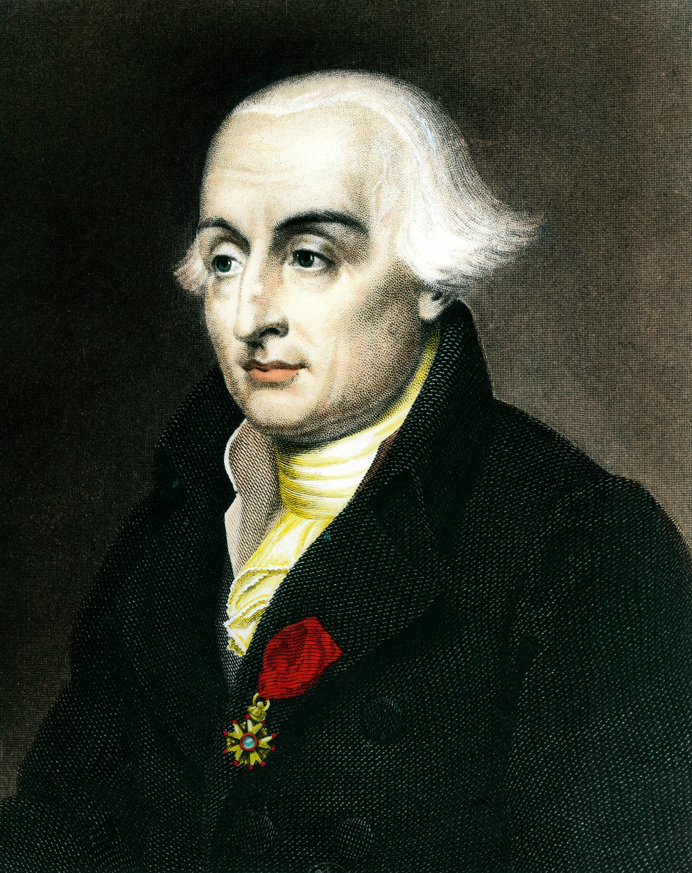 Portrét hraběte Josepha Louise de Lagrange (1736-1813) francouzského matematika. Rytina kolekce Particuliere z 19. století od French School