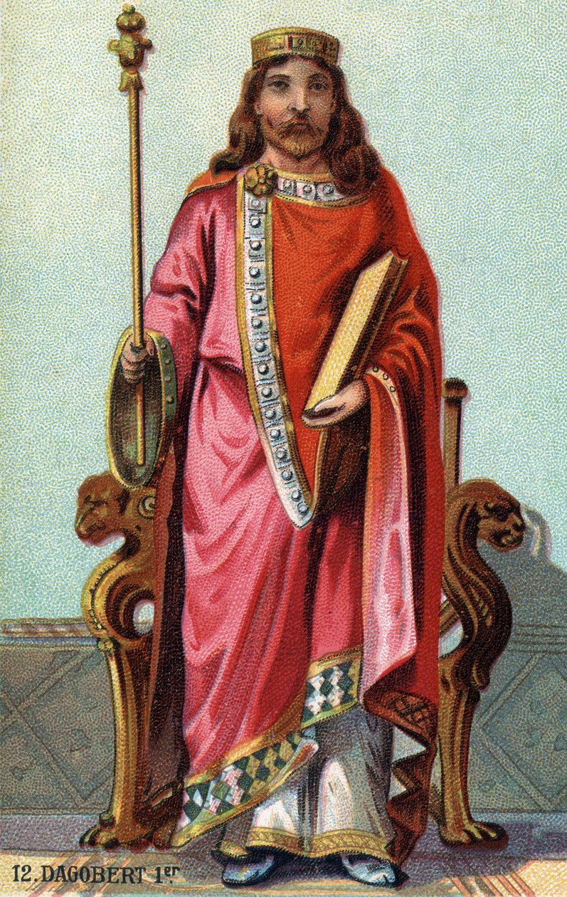 Portrét Dagoberta, krále franků v letech 628 až 638. od French School