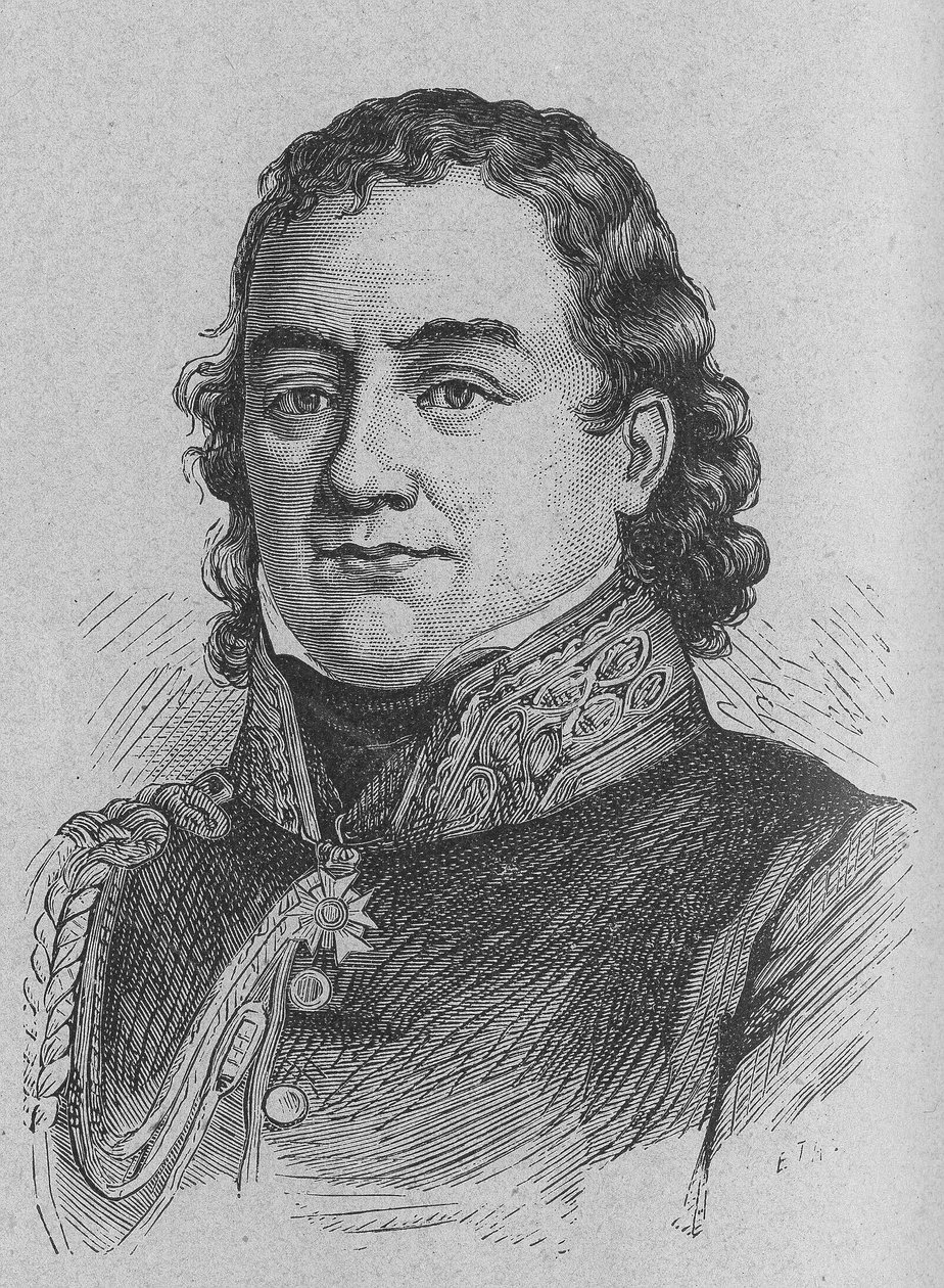 Portrét Dominique Jeana, barona Larreyho (1766 - 1842), francouzského vojenského chirurga - v „“ Album de la Science; věhlasní vědci; Velké objevy “”” 1896. od French School