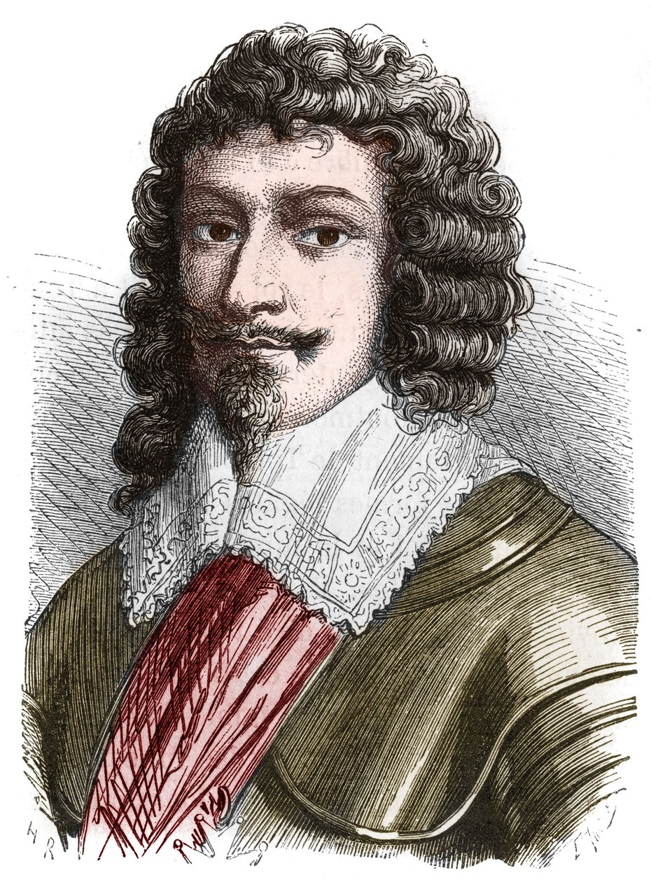 Portrét vévody Jindřicha II. z Montmorency (Montmorenci) (1595-1632) Rytina z konce 19. století od French School