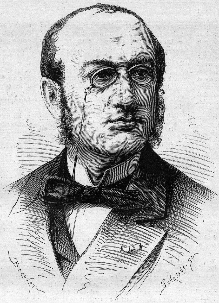 Portrét Edme Albert Gigot (1835-1913), francouzský policejní prefekt. Rytina v „“ Le Monde Illustré““ č. 1104 z 25. května 1878. od French School