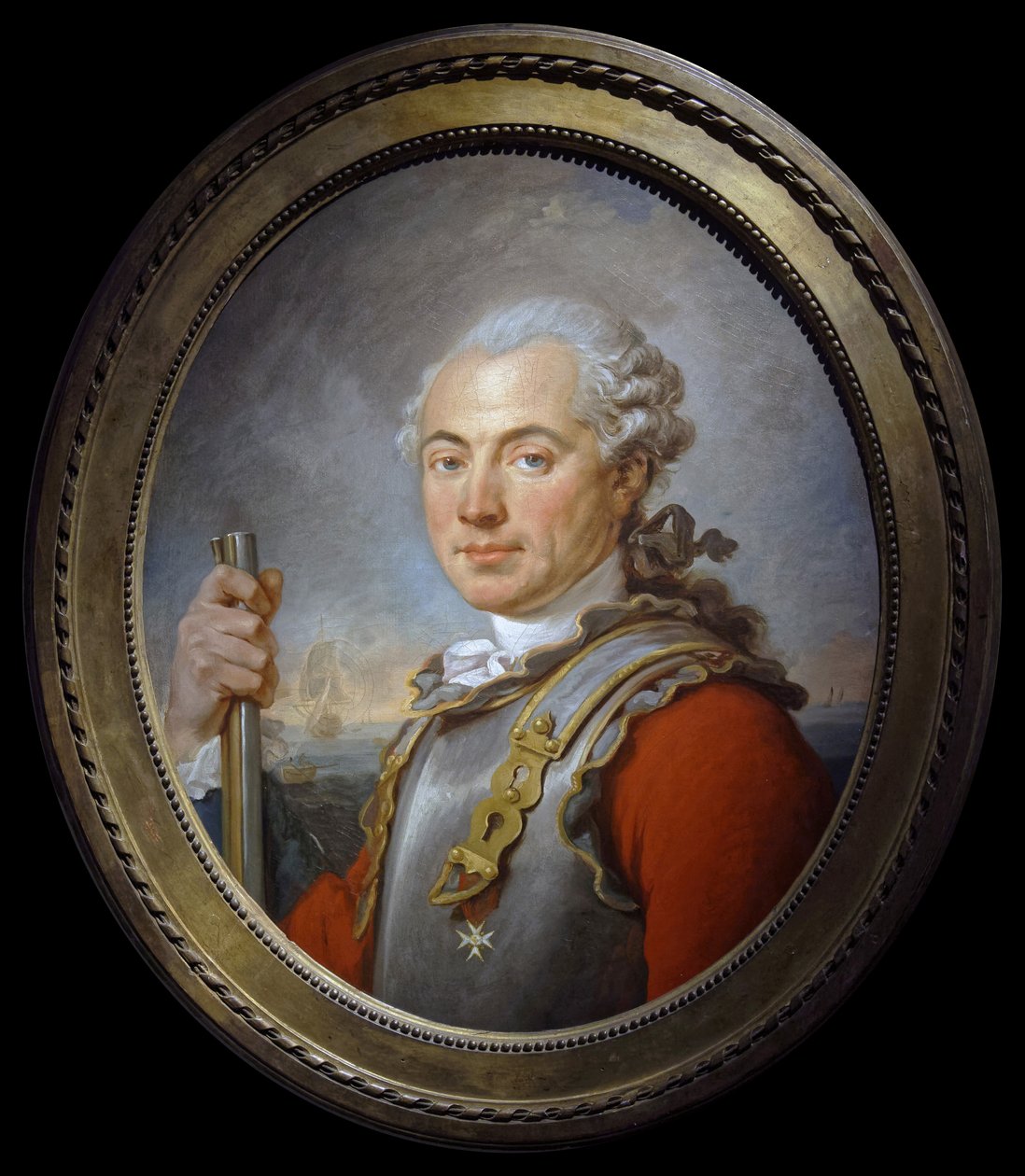 Portrét Edmonda Antoina Francoise de Sadouvilliers de Billaud od French School