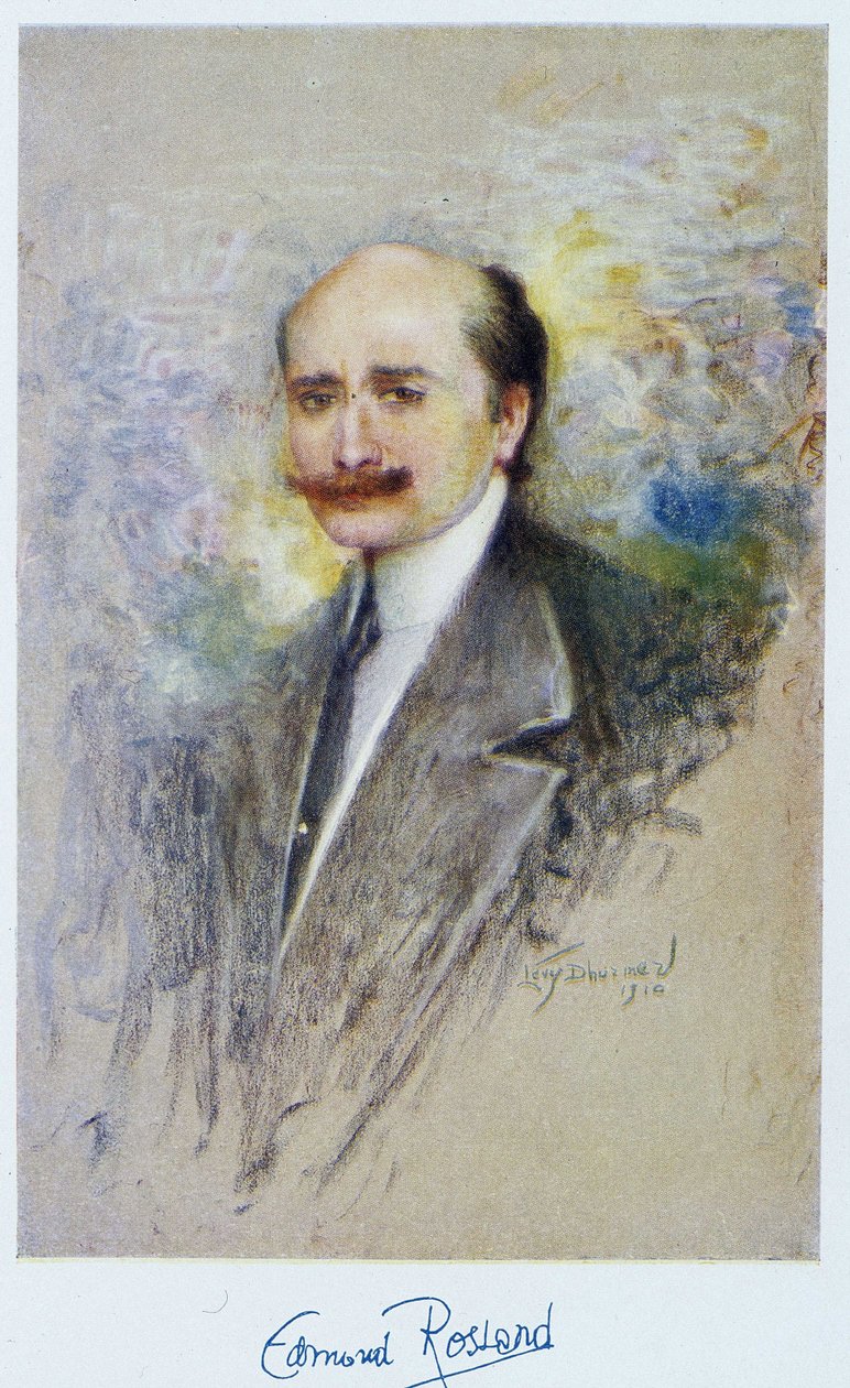Portrét Edmonda Rostanda v roce 1910 od French School