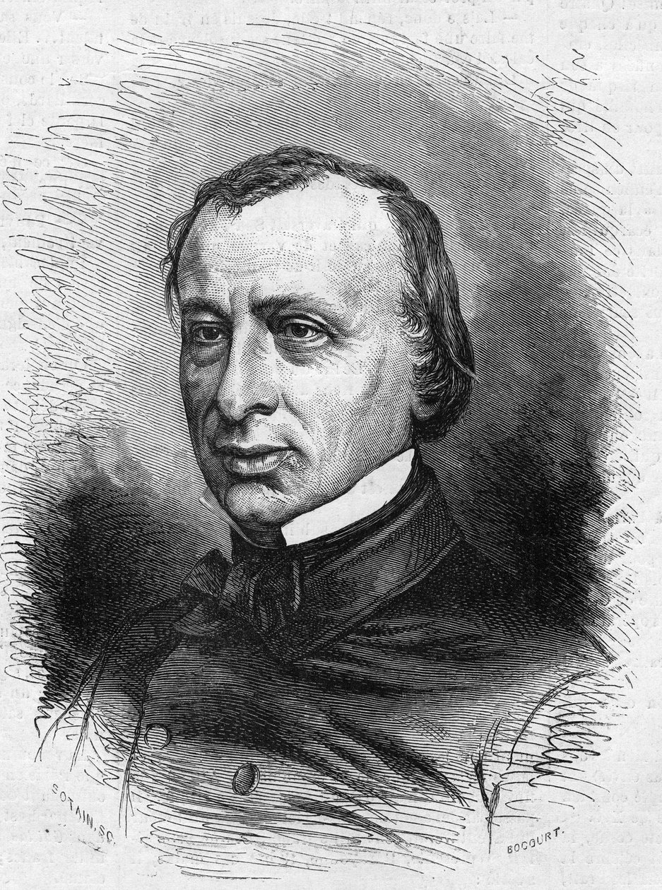 Portrét Edouarda Lefevre de Laboulaye (1811-1883), francouzského právníka a politika. Rytina v „“ Le Monde Illustré““ č. 689 z 25. června od French School