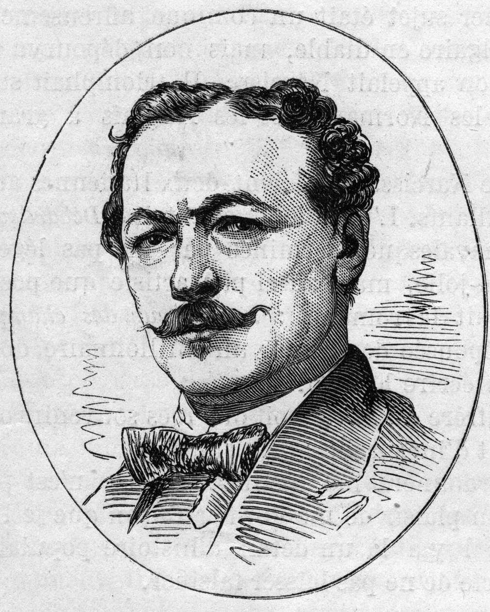 Portrét Edouarda Louise Dubufeho (1820-1883), francouzského malíře. Rytina v „“ Le Monde Illustré““ č. 890 ze dne 2. května 1874. od French School