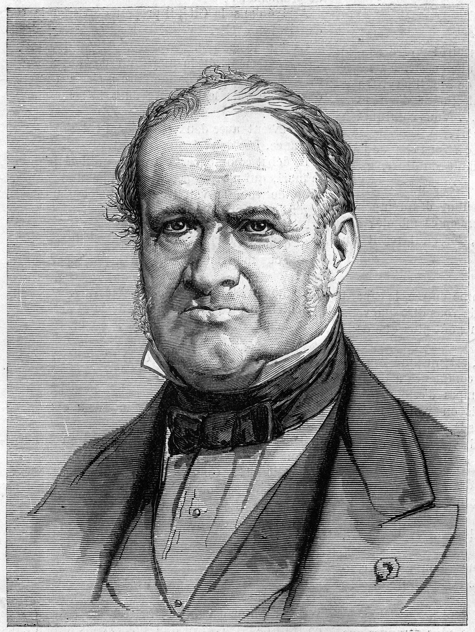 Portrét Elie de Beaumont (1798-1874), francouzský geolog. Rytina v „“ Le Monde Illustré““ č. 912 z 3. října od French School