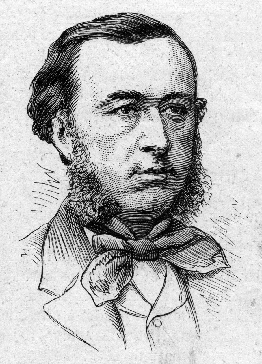 Portrét Elme Marie Caro (1826-1887), francouzského filozofa. Rytina v „“ Le Monde Illustré““ č. 883 ze 14. března 1874. od French School
