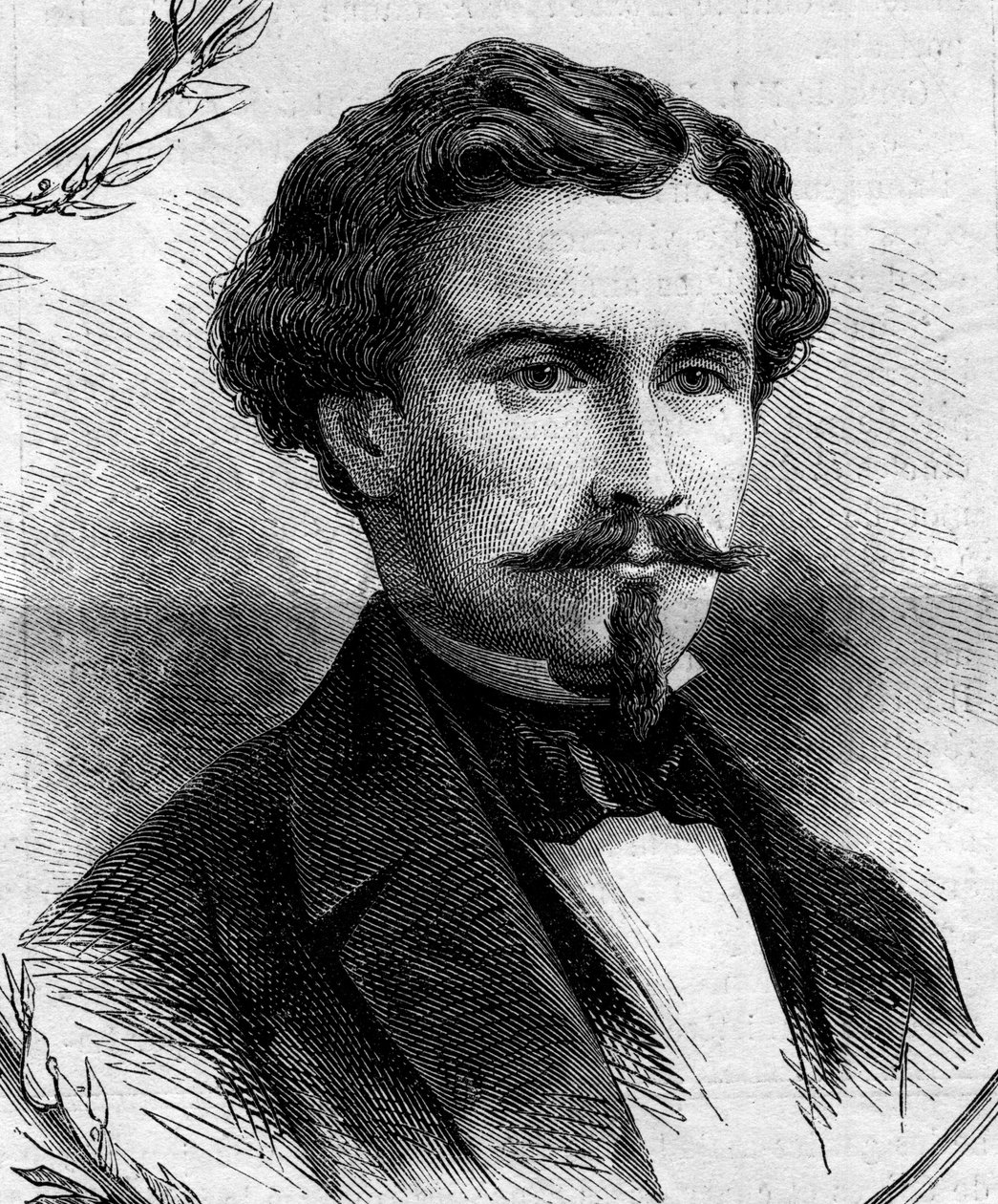 Portrét Emila Kellera (1828-1909), francouzského politika. Rytina v „“ Le Monde Illustré““ č. 262 z 19. dubna 1862. od French School