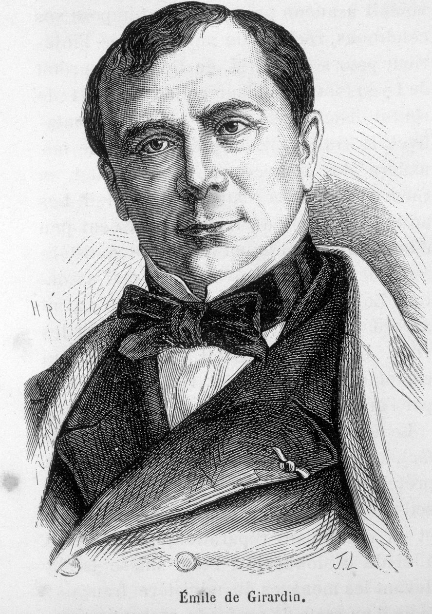 Portrét Emila de Girardina (1806-1881), francouzského publicisty a politika, zakladatele moderního tisku. od French School