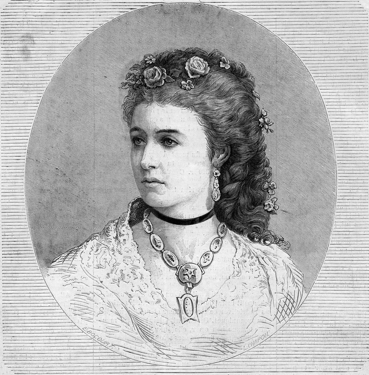 Portrét Emmy Albani (Marie Louise Emma Cecile Lajeunesse dite od French School