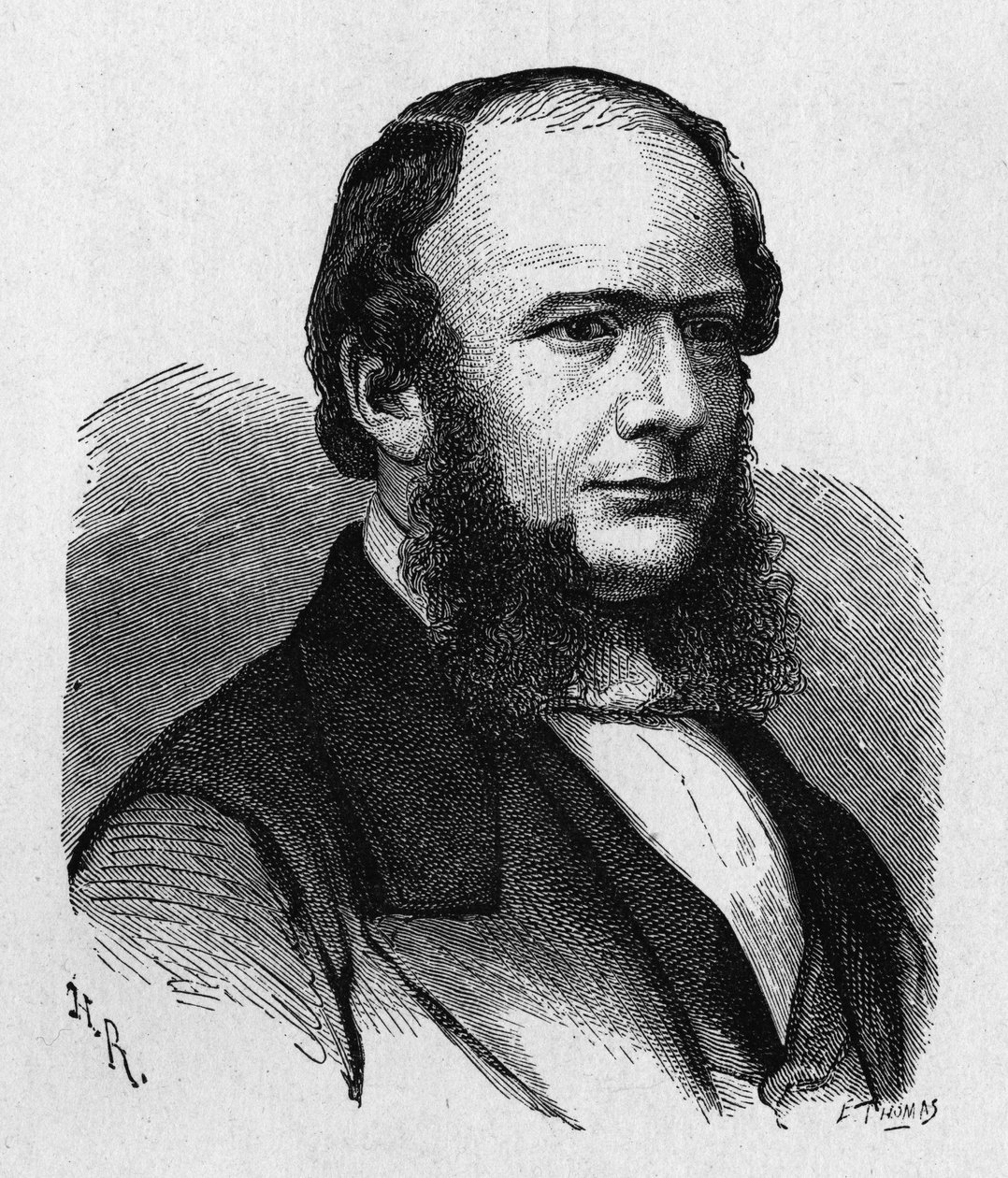 Portrét Ernesta Wernera von Siemens (1816 - 1892), německého inženýra a průmyslníka, zakladatele společnosti, která vytvořila první velkou evropskou telegrafickou linku... - v „“ Album of Science; věhlasní vědci; Velké objevy “”” 1896. od French School