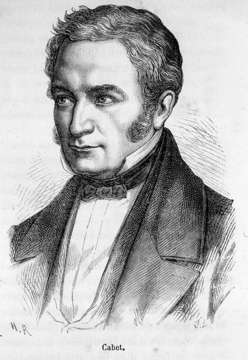 Portrét Etienna Cabeta, francouzského socialisty (1788-1856) od French School