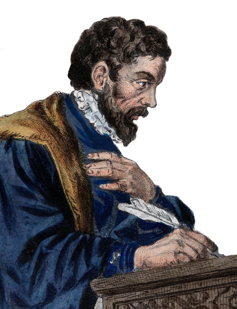 Portrét Etienna Jodelleho (1532-1573), francouzského dramatika a básníka. od French School