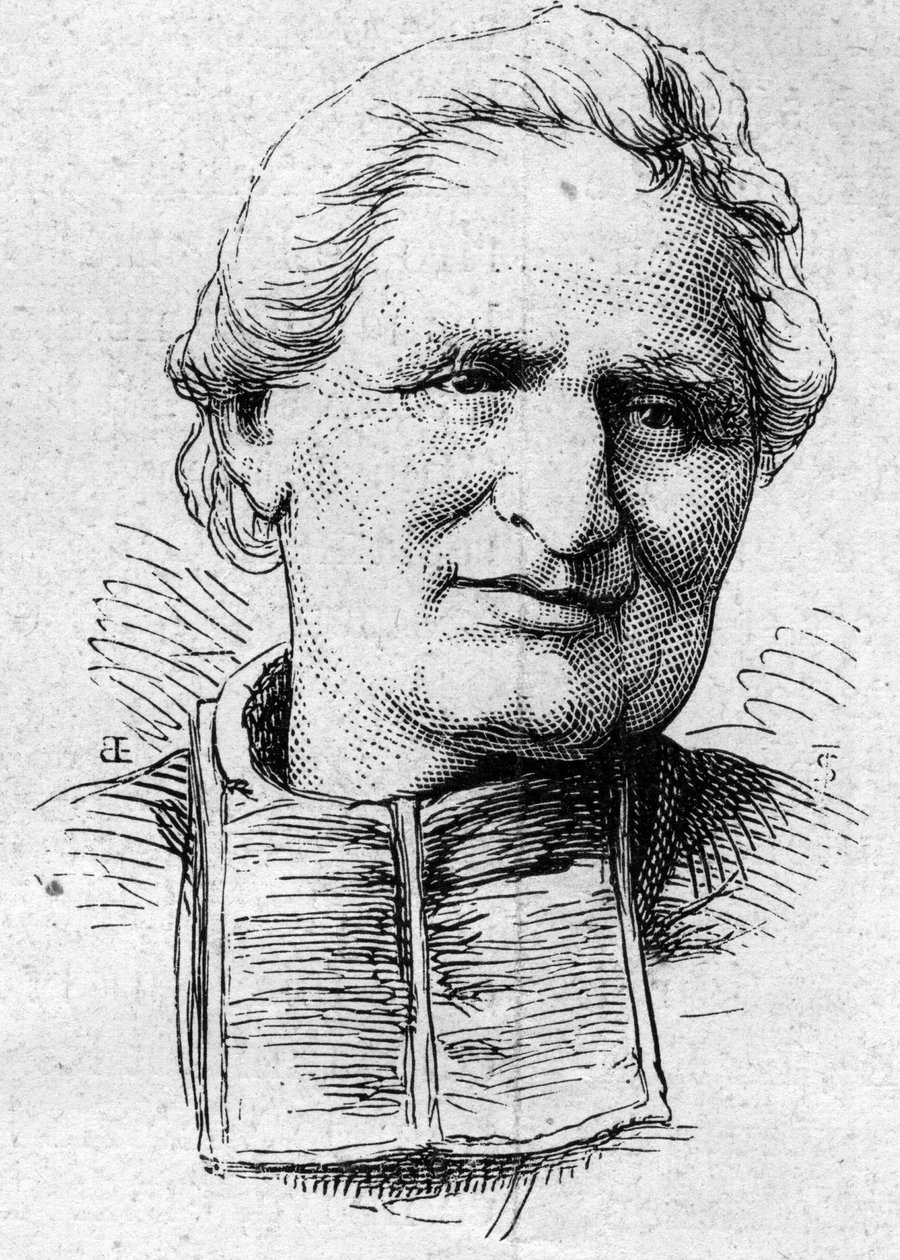 Portrét Felixe Dupanloupa (1802-1878), francouzského církevního a akademika. Rytina v „“ Le Monde Illustré““ č. 883 ze 14. března 1874. od French School
