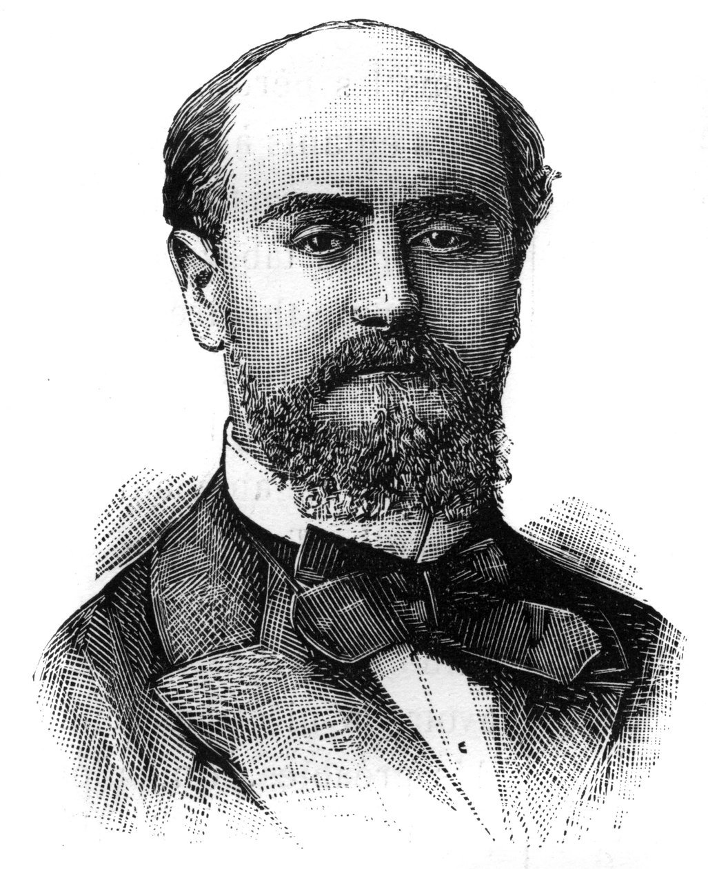 Portrét Felixe Graneta (1849-1936), francouzského politika. Gravírování v „“The Illustrated World“, 16. ledna od French School