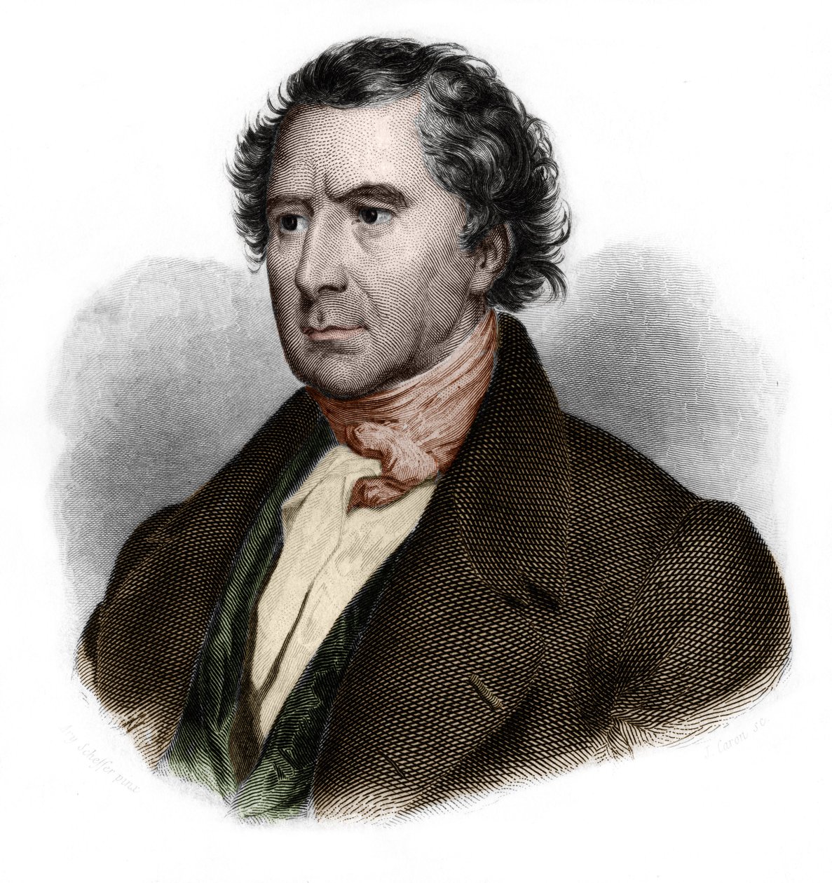 Portrét Francoise Araga (1786-1853), francouzského matematika, fyzika, astronoma a politika. v „“ LIBRE DES SPORERS““ od Louise de Cormenin Timona. 1842. Soukromá sbírka. od French School