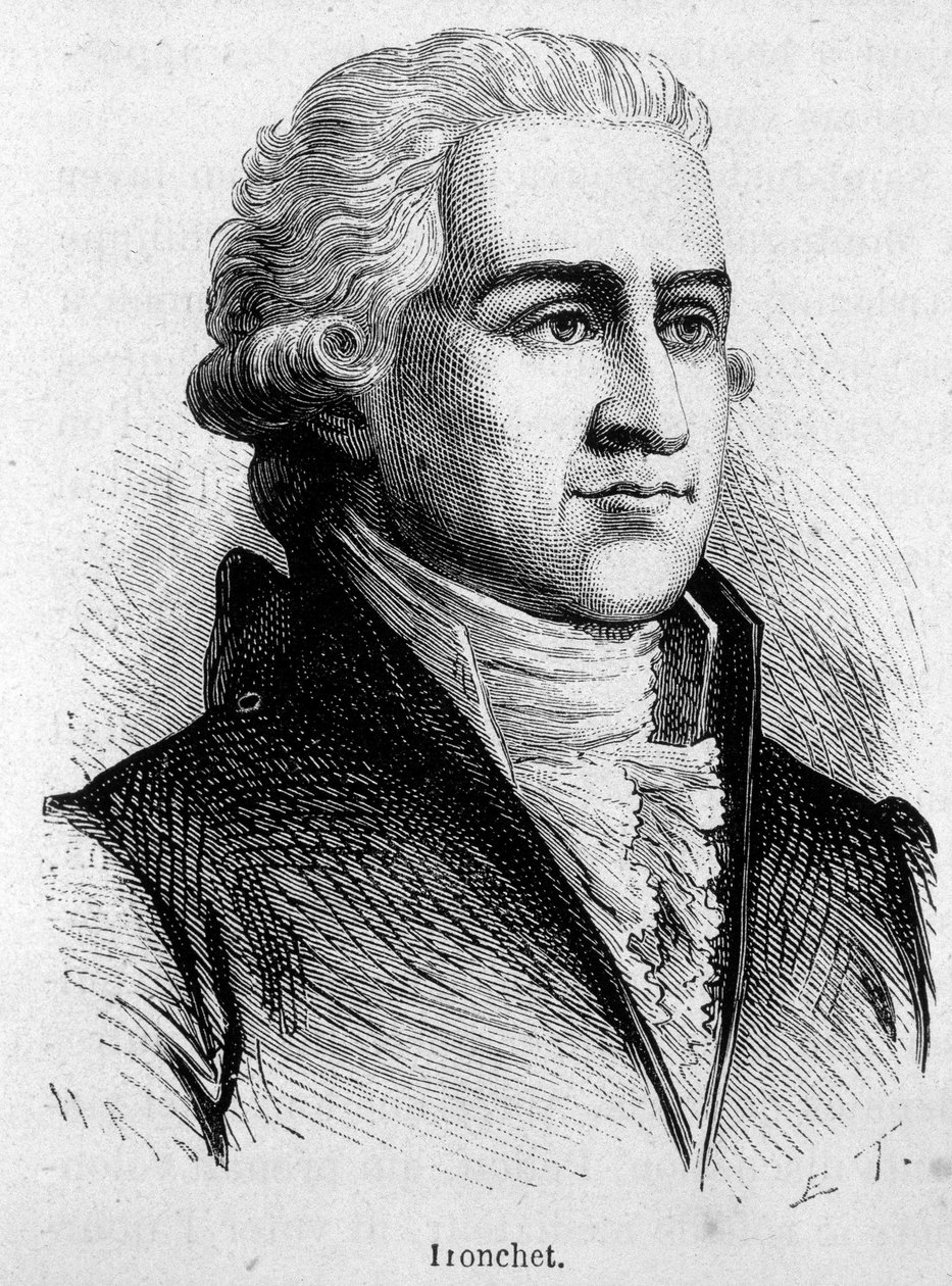 Portrét Francoise Denise Troncheta (1726 - 1806), právníka a politika - v „“L’Histoire de France““ od Henriho Martina od French School