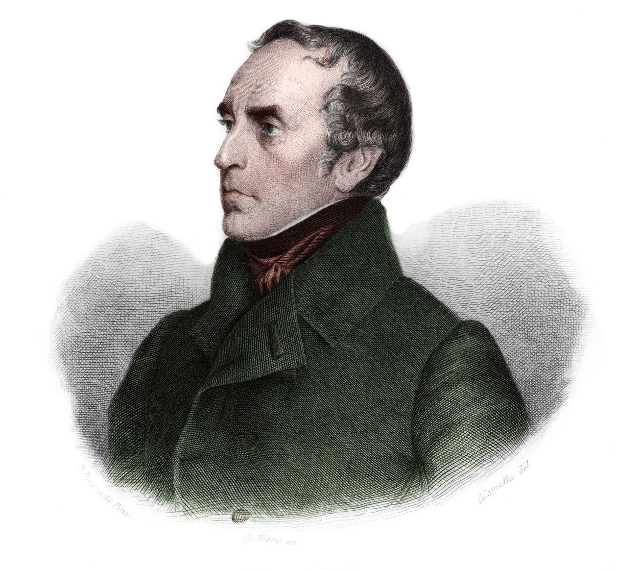 Portrét Francoise Guizota (1787-1874), francouzského historika a státníka. v „“ LIBRE DES SPORERS““ od Louise de Cormenin Timona. 1842. Soukromá sbírka. od French School