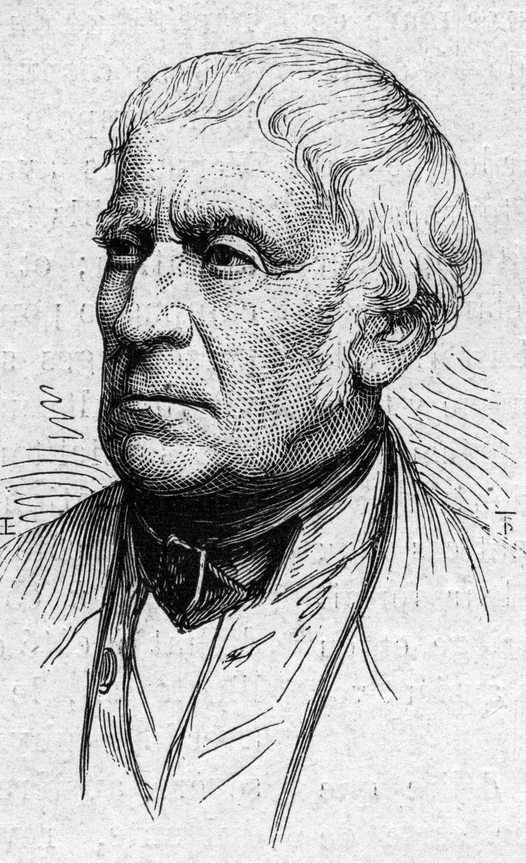 Portrét Francoise Guizota (1787-1874), francouzského politika, historika a akademika. Rytina v „“ Le Monde Illustré““ č. 883 ze 14. března 1874. od French School