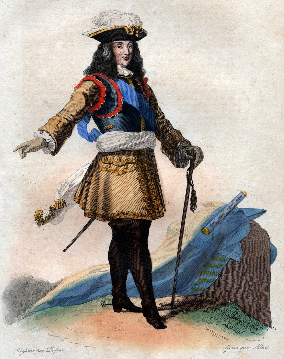 Portrét Francois Henri de Montmorency Bouteville, zvaného Marechal de Luxembourg, (1628-1695), francouzský generál, maršál Francie. od French School