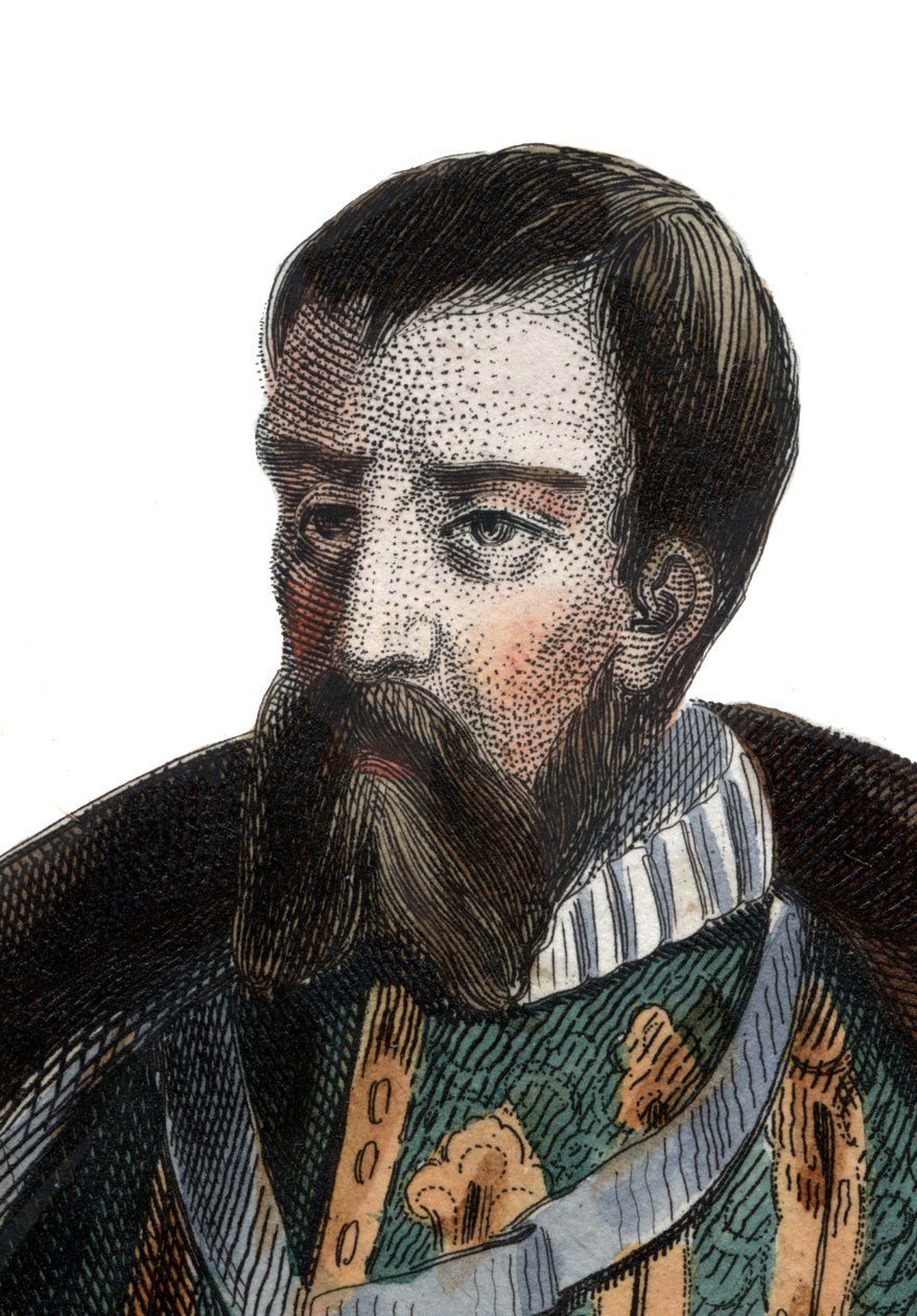 Portrét Francoise I. de Lorraine (1519-1563), vévody z Guise, vévody z Aumale, francouzského vojáka a politika. od French School