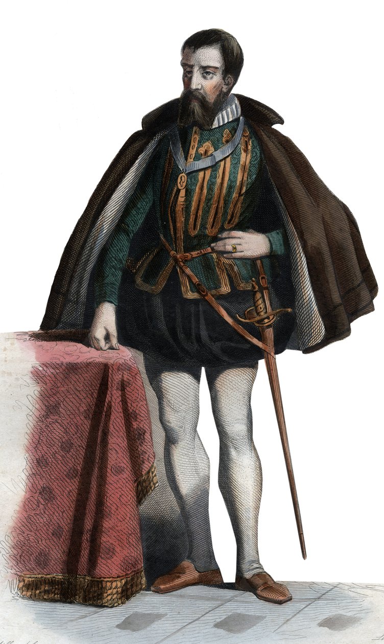 Portrét Francoise I. de Lorraine (1519-1563), vévody z Guise, vévody z Aumale, francouzského vojáka a politika. od French School