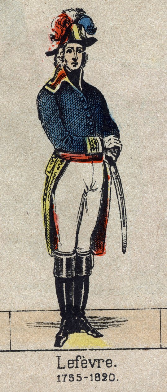 Portrét Francois Joseph Lefebvre (1755-1820) vévoda z Dantzig a císařství, dvojice Francie, poté baron a dvojice Francie Marechal z Říše. Obrázek Epinal z konce 19. století. od French School
