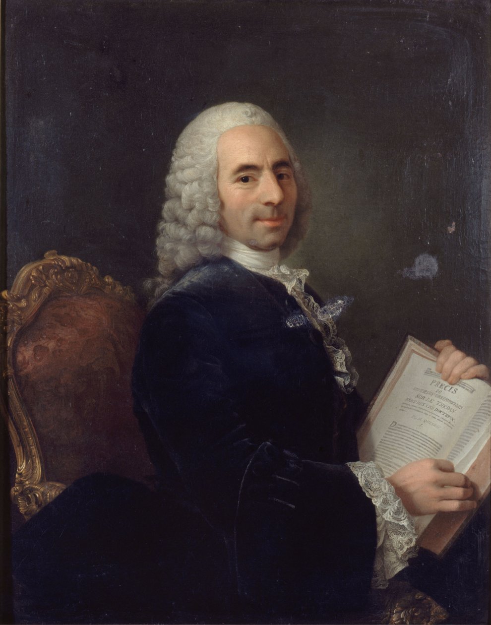Portrét Francoise Quesnaye (1694-1774), lékaře Ludvíka XV. a fyziokrata, po roce 1743 (olej na plátně) od French School