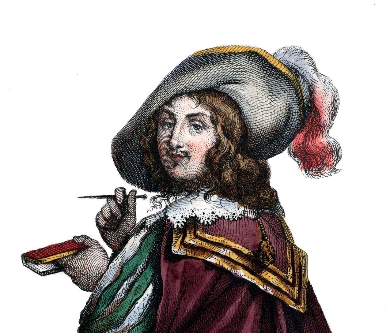Portrét Francoise VI., vévody de La Rochefoucauld, prince de Marcillac (1613-1680), francouzský autor. od French School