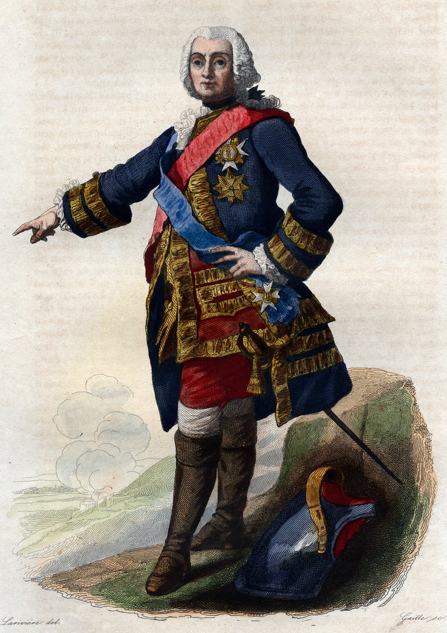 Portrét Francoise de Cheverta (1695-1769), francouzského generála. od French School