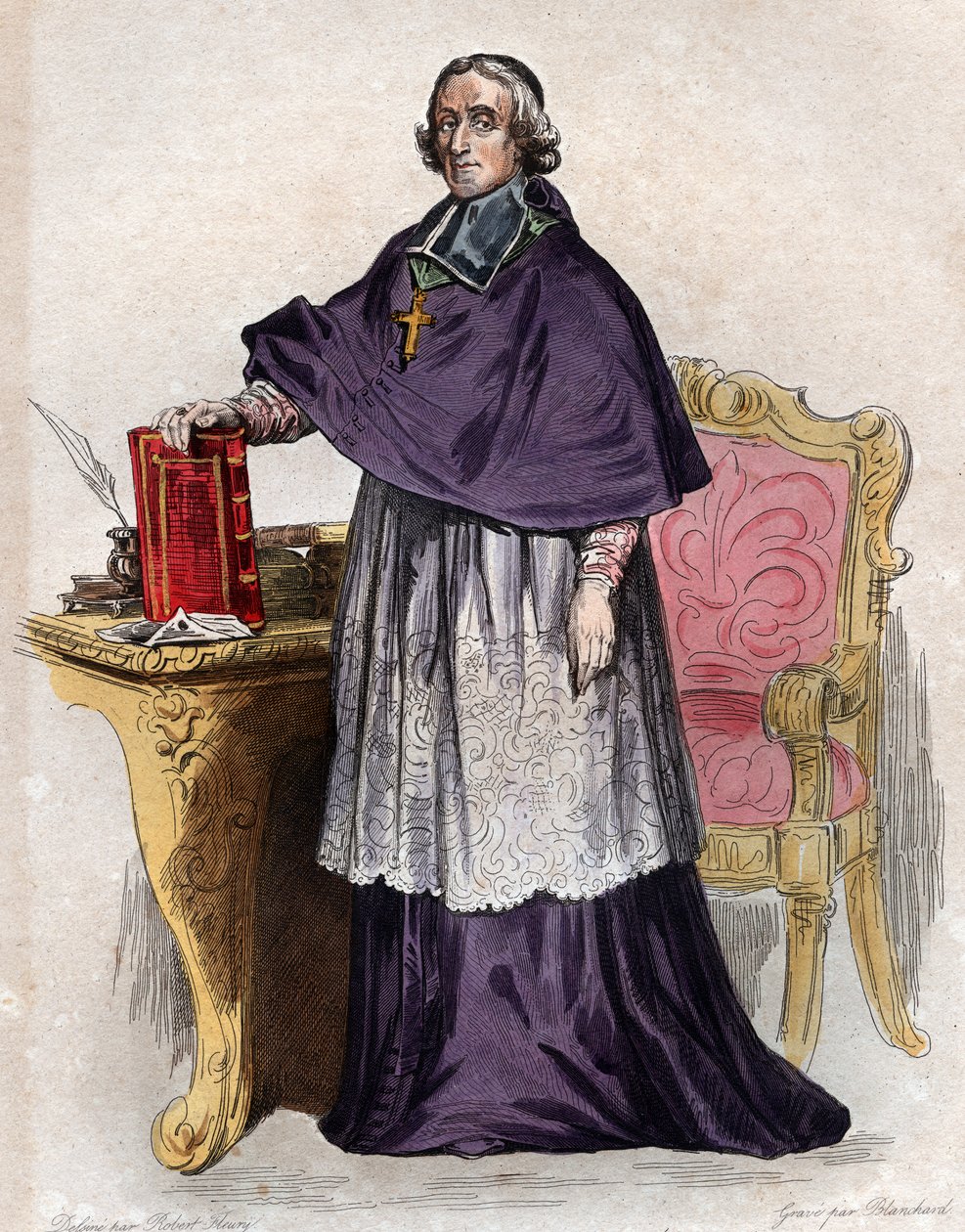 Portrét Francoise de Pons de Salignac de La Mothe Fenelon (1651-1715), francouzského arcibiskupa, teologa, básníka a spisovatele. od French School