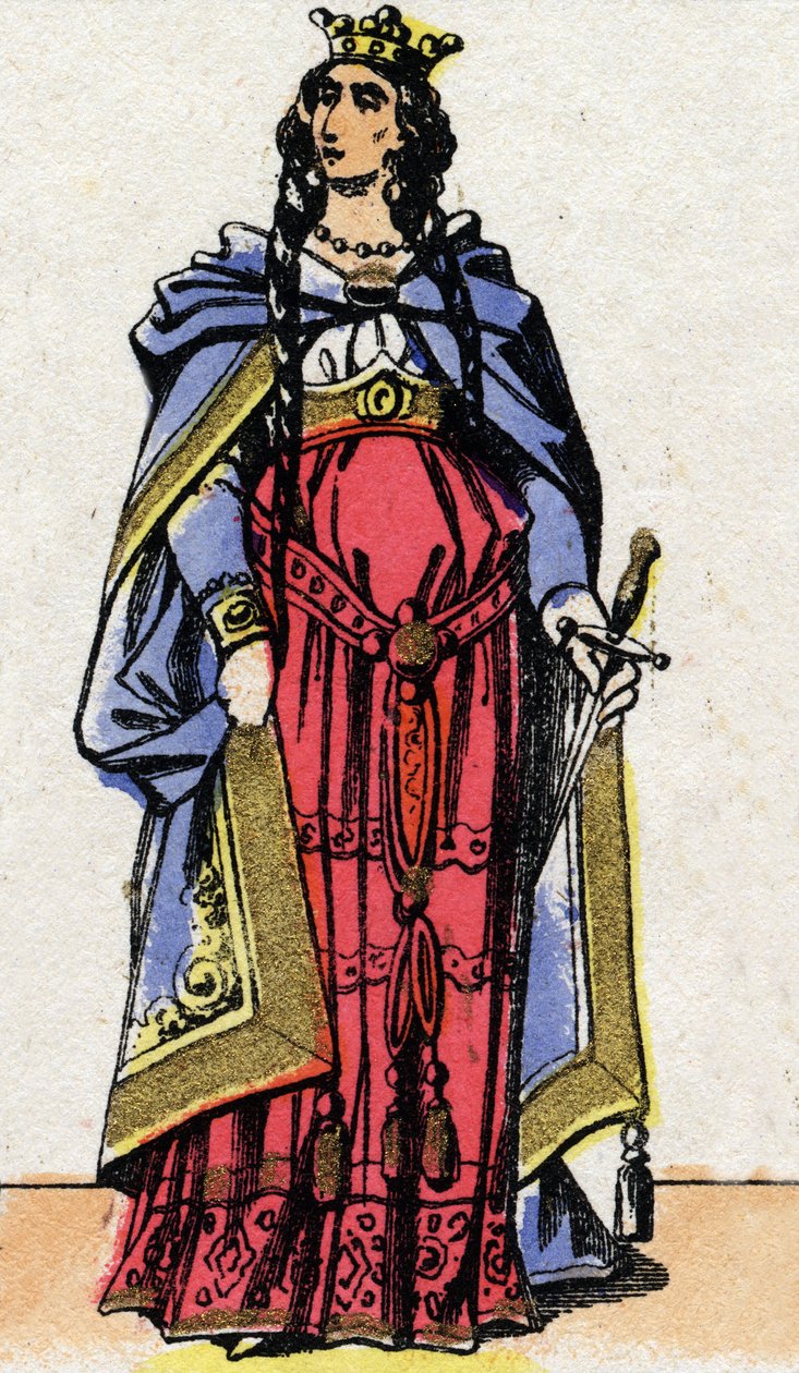 Portrét Fredegonde, královny Neustrije (545-597). od French School