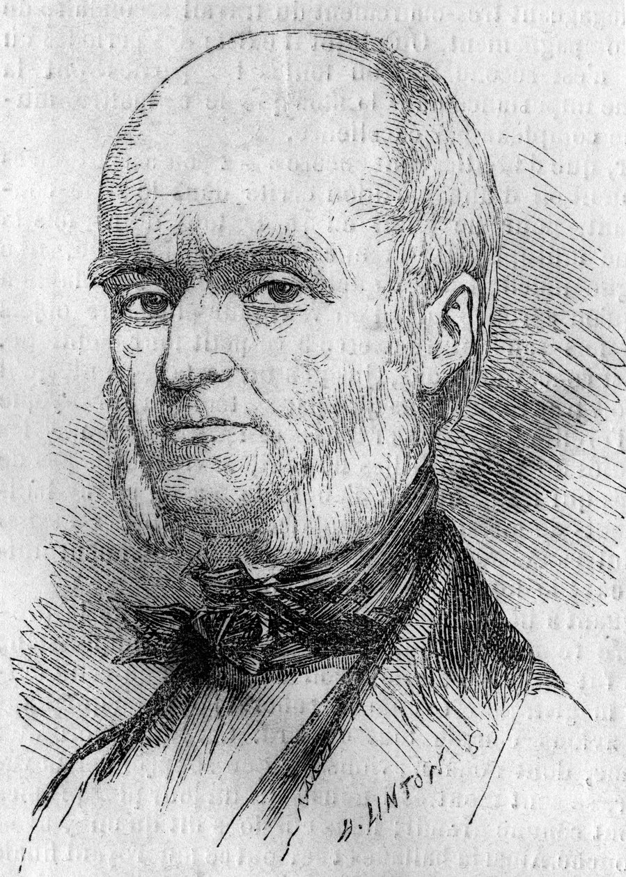 Portrét Frederica Milleta (1796-1859), francouzského miniaturisty. Rytina v „“ Le Monde Illustré““ č. 133 z 29. října od French School