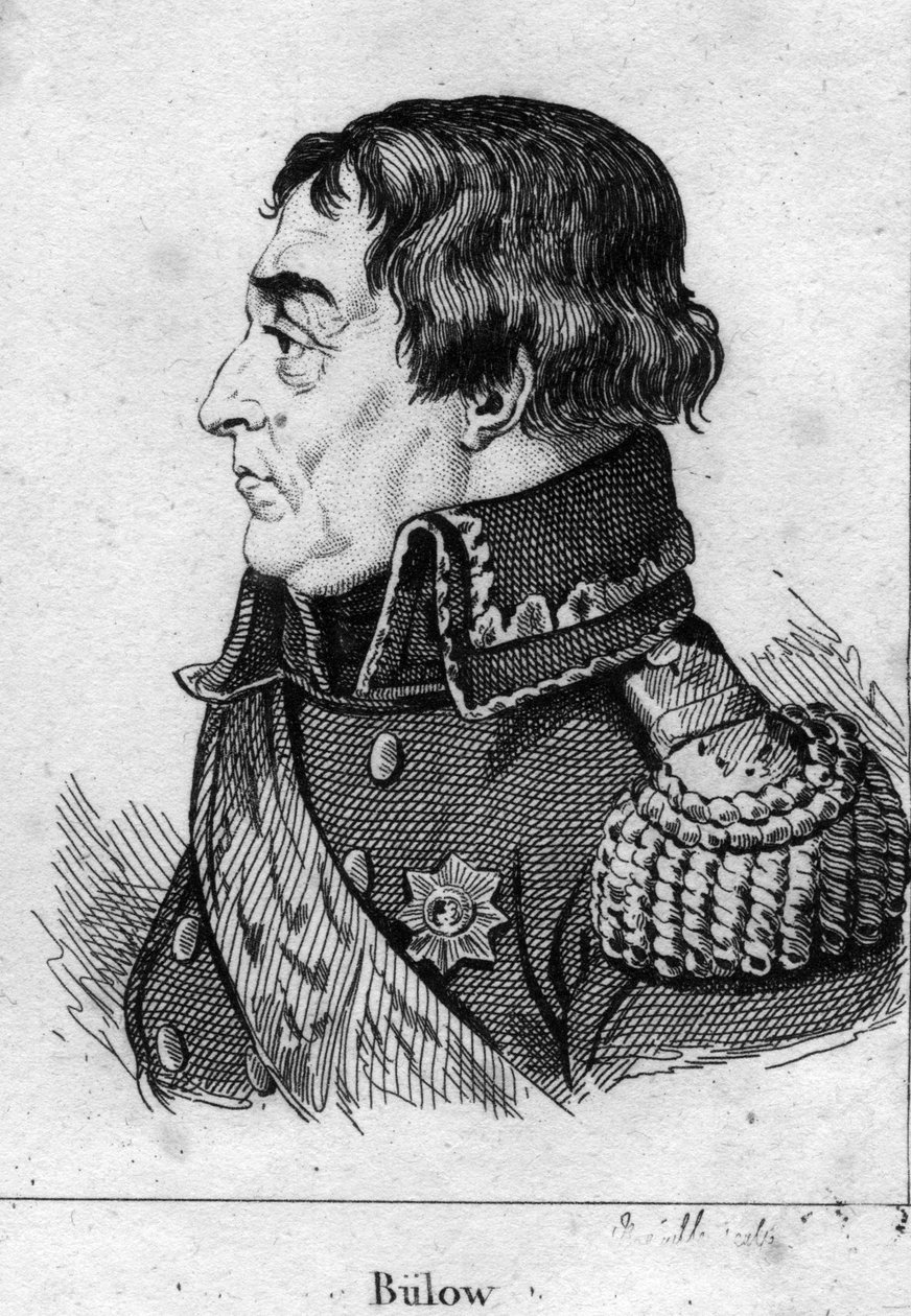 Portrét Friedricha Wilhelma von Bulow (rytina) od French School